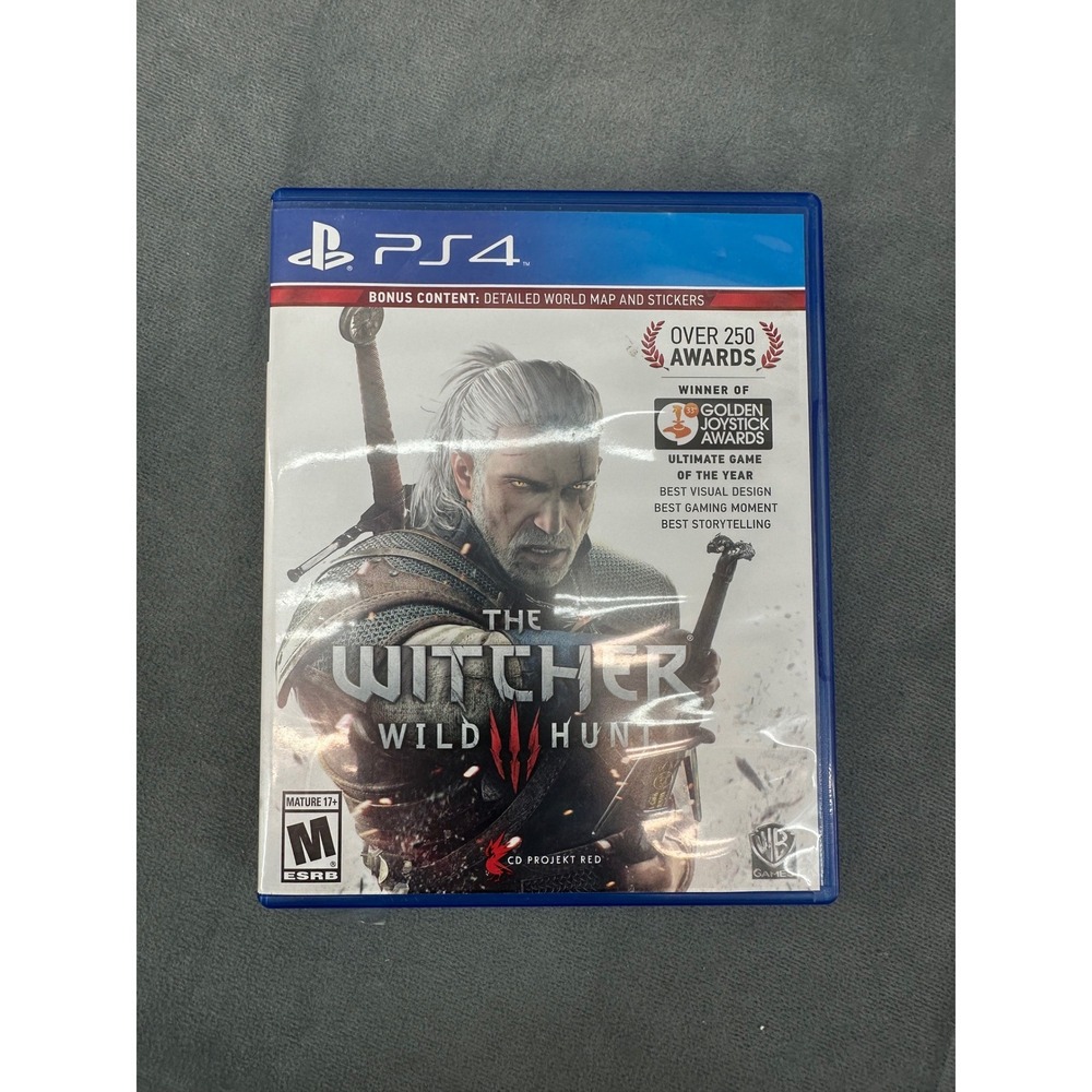 The Witcher 3 Wild Hunt PS4 PlayStation 4 Game Map Stickers CIB